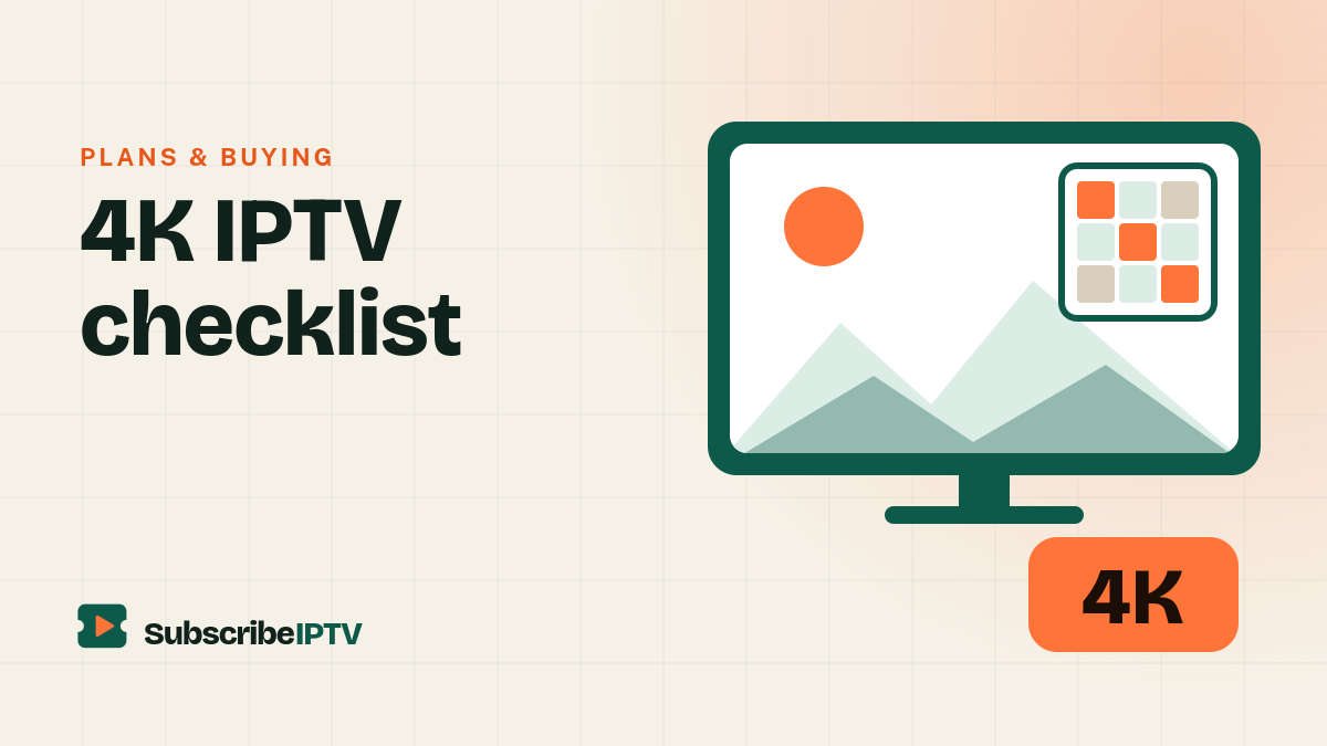 Illustration of a 4K TV showing a sharp landscape with a 4K badge